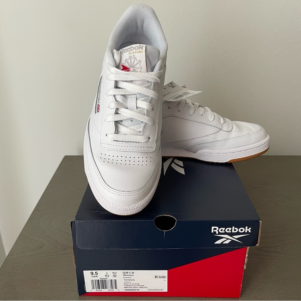 New With Box sz 9.5 Reebok Club C85 White